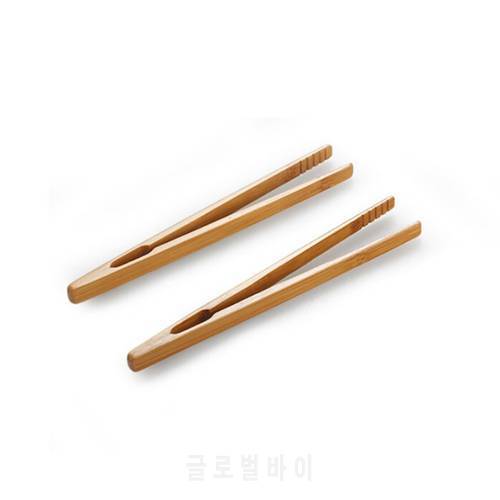 2Pcs Bamboo Teaware Tea Clips Wood Toast Tong Wooden Toaster Bagel Bacon Squeezer Sugar Ice Tea Tongs 18CM