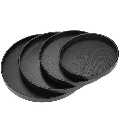 Round Solid Wooden Tea Table Tray Coffee Snack Food Meals Chinese Tea Serving Tray Rectangular Traditional Bamboo Kung Fu Tray
