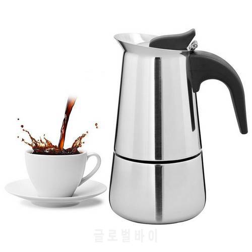 European American Coffee Pot Espresso Machine Mocha Pot Stainless Steel Coffee Pot Espresso Maker Cold Brew Coffee Maker