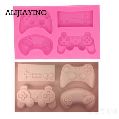 M1396 DIY keyboard Silicone Mold controller gamepad game mould cake Decorating tool fondant chocolate Clay craft Resin mould