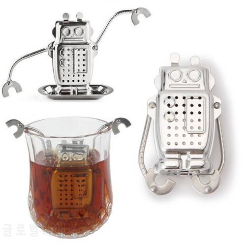Creative Stainless Steel Robot Tea Infuser Manufacturer Direct Recyclable Tea Strainer Tea Tool