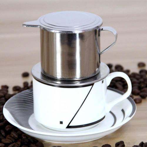 50/100ml Vietnam Style Stainless Steel Coffee Filter Office Home Kitchen Drip Filter Maker Pot Infuse Cup Coffee Brewing Tool