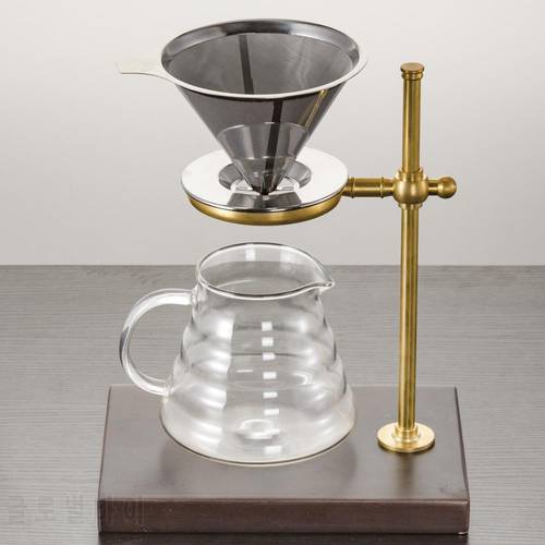 Reusable Stainless Steel Cone Shaped Coffee Dripper Double Layer Mesh Filter Strainer Basket Kitchen Tool Coffee Accessories