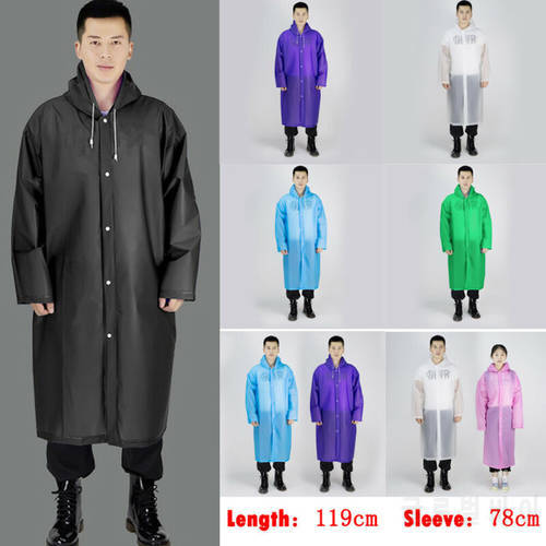 11 Colors New arrival EVA Women Raincoat Thickened Waterproof Rain Coat Women Clear Transparent Camping Waterproof Rainwear Suit