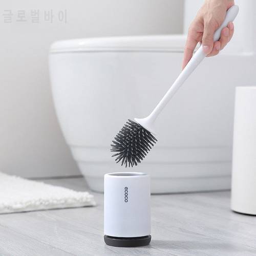 Ecoco Toilet Brush Rubber Head Holder Cleaning Brush For Toilet Wall Hanging Household Floor Cleaning Bathroom Accessories
