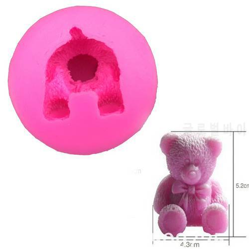 Cute Teddy Bear Shape fondant silicone soap mold kitchen baking chocolate pastry candy Clay making lace decoration tools FT-0121