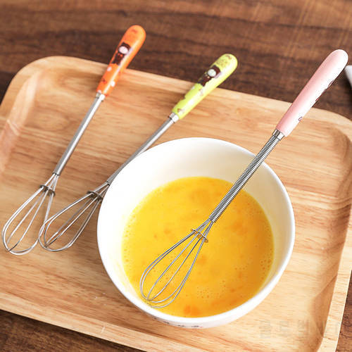 1Pcs Egg Beater Coffee Milk Drink Mini Mixer Ceramic Handle Stirring Whisk Frother Foamer Practical Kitchen Gadgets