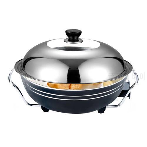 Steamer Tempered Glass Cover Stainless Steel Round Button Frying Pan Visible Cooking Pot Cover Griddle Accessories SO