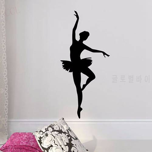 Ballerina Wall Sticker - Ballet Dancer Wall Decal - Ballerina Decor - Ballet Silhouette Girls Dance Decal