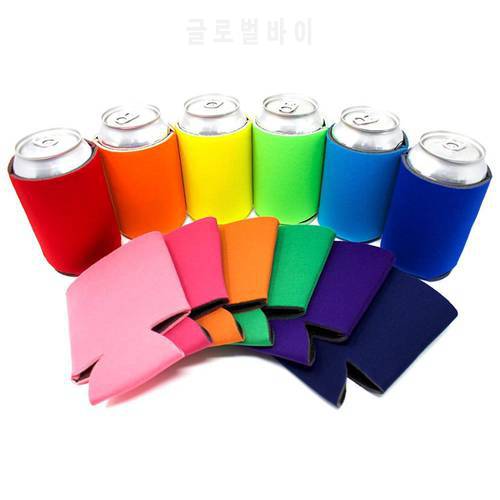 5pcs Beer Sleeves Camping Can Cup Soda Cover Neoprene Drink Cooler Portable Bottle Outdoor Sleeve for Party Wedding Birthday