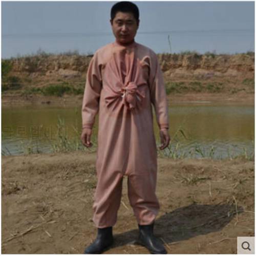 1mm Thickening Rubber Fishing Wader Breathable Fishing Chest Waders Waterproof Boots Fishing Clothes Strong Pure Rubber Material