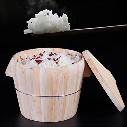 Bamboo Steamer Steamed Rice Wooden Barrel Rice Steamer Dim Sum Dishes Fish Vegetables Food Steamer Kitchen Ware Steamer Basket