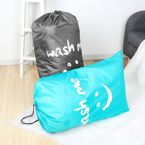 Washable Dirty Clothes Organizer Nylon Laundry Bag Wash Me Travel Storage Pouch Folding Bags Wash Drawstring Bag