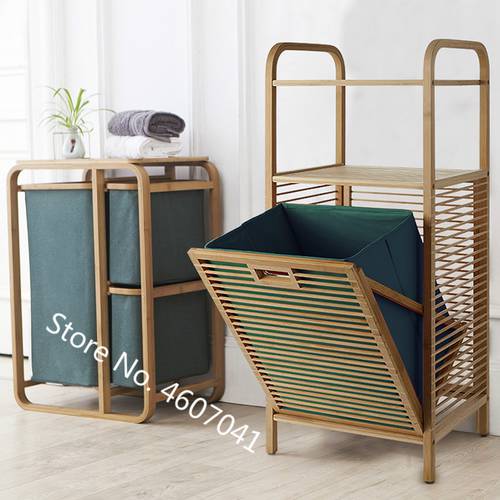 Bencross multi-function bathroom hamper clothes dirty clothes storage bathroom rack laundry frame bamboo