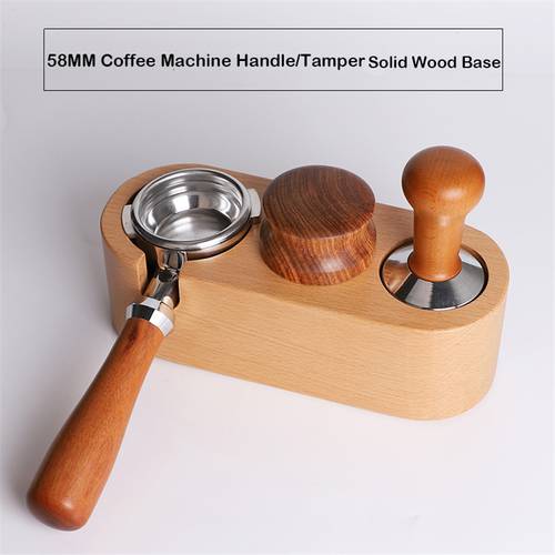 Coffee Filter Tamper Holder Solid wood Espresso Tamper Mat Stand Coffee Maker Support Base Rack Coffee Accessories for Barista