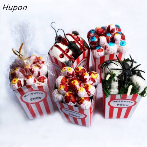 Halloween Simulation Spider Mouse Popcorn Boxes New Bar Haunted House Fake Popcorn Bubble Eyeball Halloween Props Party Decor
