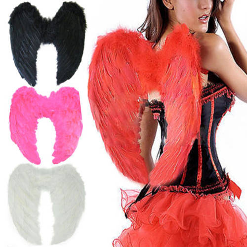 1pc Wing Dress Up Feather Fairy Beautiful Angel Wings Costume 4 Color Party Props Gift Adult Pretty Angel Wings Dressing up