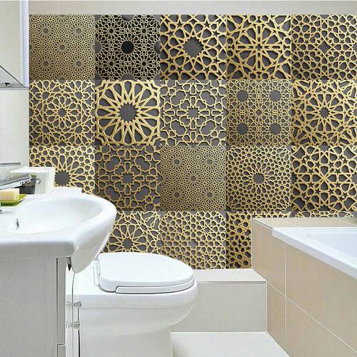 10/15/20cm Muslim Style Strip Tiles Wall Sticker Kitchen Stairs Door Wardrobe Decoration Wallpaper Peel & Stick Art Mural