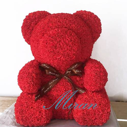 2020 Valentines Gift Super bear(70cm tall) 7 Colors PE Rose Bear Wedding Gift Girlfriend Gift Anniversary Gift
