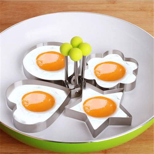 Kitchen Gadgets Stainless Steel Fried Egg Mold Pancake Bread Fruit and Vegetable Shape Decoration Kitchen Accessories