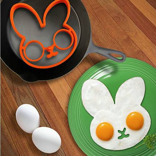 1PC Breakfast Silicone Rabbit Love Smile Star Fried Egg Mold Pancake Ring Shaper Cooking Tools Kitchen Gadgets