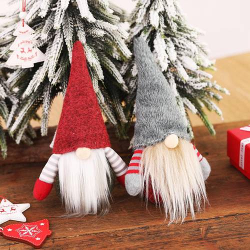 Christmas Faceless Gnome Santa Doll Decoration Hanging Ornaments Holiday Decorations For Home Christmas Pendants Ornaments