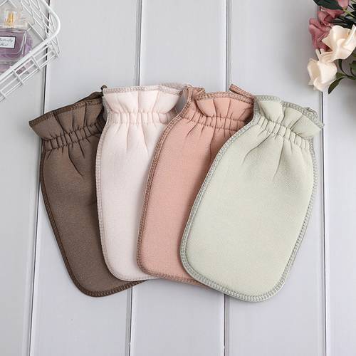 1Pcs Plant Silk/Cotton Yarn Bathroom Accessories Bath Towel for Shower Scrub Double Sided Bathing Gloves Exfoliating Pure Color