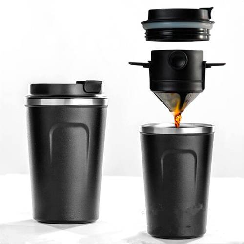 Reusable Coffee Filter Portable Coffee Travel Mug Hand-made Coffee Dripper Tea Cup Set Coffee Pot Coffeeware Camping Product