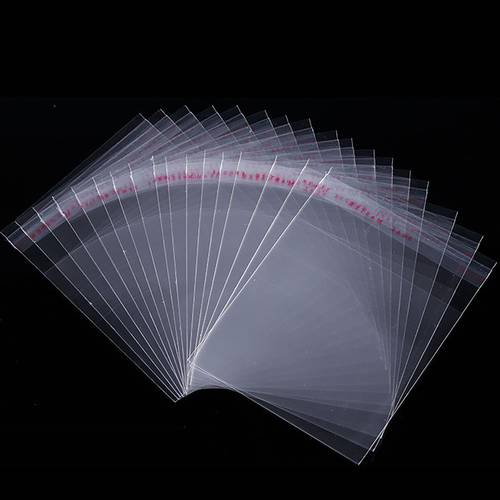 100pcs Transparent Plastic Bags Self Adhesive Sealed Bag For Candy Cookie Packing Pouch Resealable Gift Jewelry Packaging Bags
