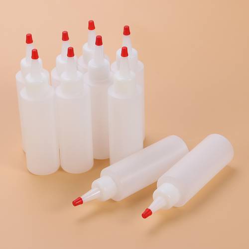 10pcs 120ml Plastic Squeeze Squirt Condiment Bottles With Twist On Cap Lids Top Dispensers For Ketchup Mustard Hot Sauces Olive