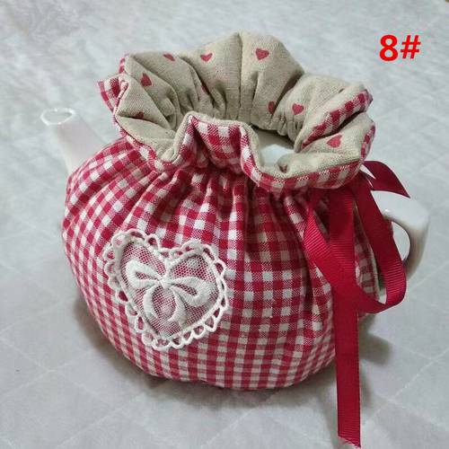 Autumn Winter Korean Style Home Teapot Keep Warm Insulation Cover Cotton Quilted Teapot Dust-proof Cover