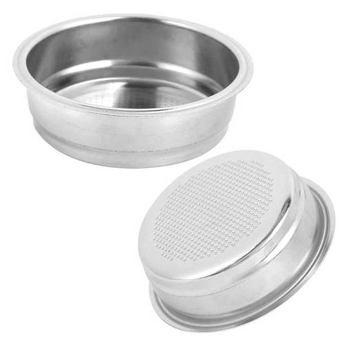 51mm Single Layer Cup Filter Stainless Steel Coffee Machine Strainer Bowl Reusable Coffee Filter Fit for Coffee Supplies Silver