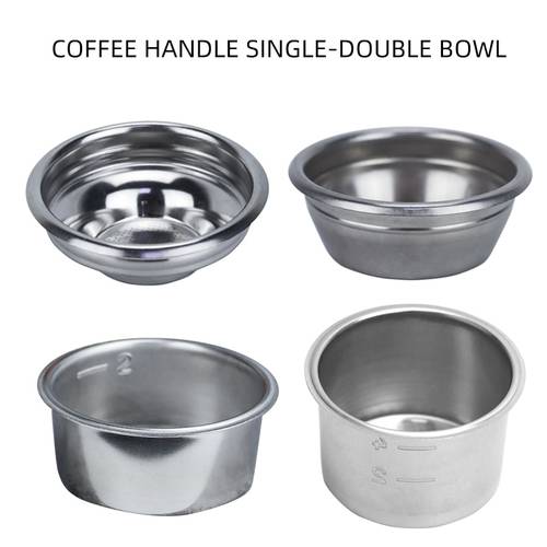 Espresso semi-automatic coffee filter stainless steel powder brewing bowl single and double bottomless filter coffee cup filter