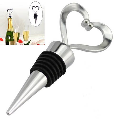 Bar Accessories Wine Stoppers Elegant Heart Shaped Red Wine Metal Bottle Stopper Beer Bottle Caps Bar Supplies