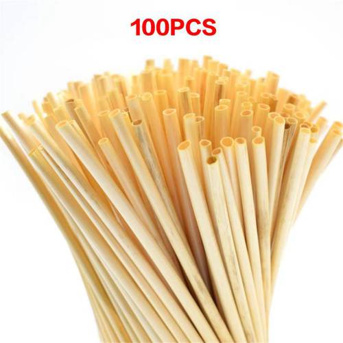 100PCS A+ Natural Wheat Straw 100% biodegradable Straws Environmentally Friendly Portable Drinking Straw Bar Kitchen Accessories