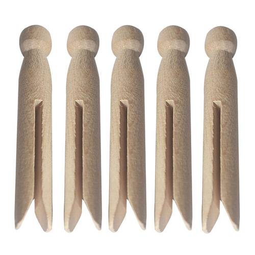 12pcs 11cm Natural wood dolly peg Traditional Dolly Style Wooden Clothes Pegs Dolly Clothespins Round Wooden Clothes Pins Crafts