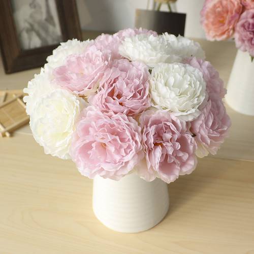 High quality artificial flower peony 5 silk home decoration wedding flowers