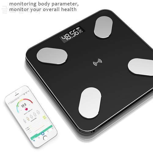 Body Fat Scale Smart BMI Scale LED Digital Bathroom Wireless Weight Scale Balance Bluetooth APP Android IOS