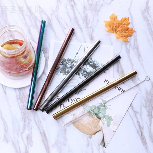 304 Stainless Steel Straw Drinking Tube Reusable Straw Straight Bend Pipette Suction Pipes Kitchen Bar Drinking Accessories