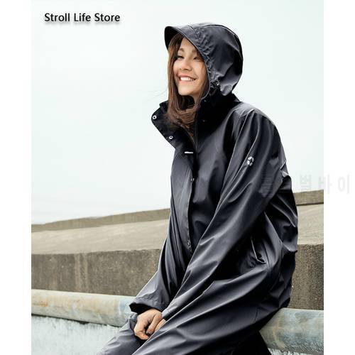 Long Adult Outdoor Rain Coat Full Body Cover Hiking Waterproof Black Rain Coat Jacket Travel Men and Women rain Poncho Coat Gift