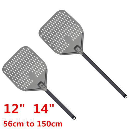 12 14 inch Big long Aluminum Pizza Shovel Peel With Long Handle Accessorie Pizza Paddle Spatula Nonstick Round Pan Baking turner