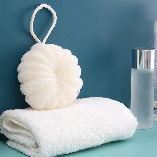 1 Pc White Skin Brush Body Sponge Brush Bath Sponge Body Exfoliator Tools Bath Shower Body Scrubber Easy To Clean PE Bath Ball