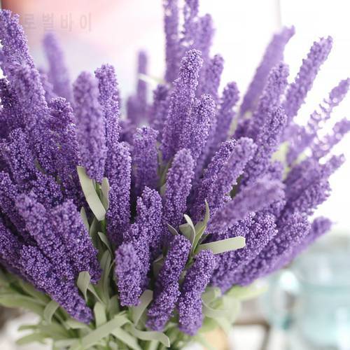 1pcs foam lavender 12 vivid artificial bouquets home wedding jewelry garden decoration fake flowers