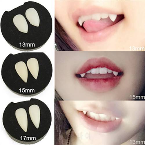 4 size Vampire Teeth Fangs Dentures Props Halloween Costume Props Party Holiday DIY Decorations Horror Adult For Kids