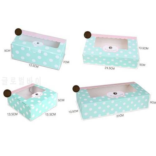 50Pcs/lot Small/Large Muffin Packaging 6 Cupcake Boxes, Kraft Paper Gift Cake Box With PVC Window, 4 Cupcake Packing Craft Box
