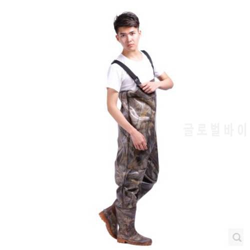 Thick Breathable Fishing Chest Waders Thickening Camouflage Waterproof Boots botas de pesca militares hombre army shoes Men