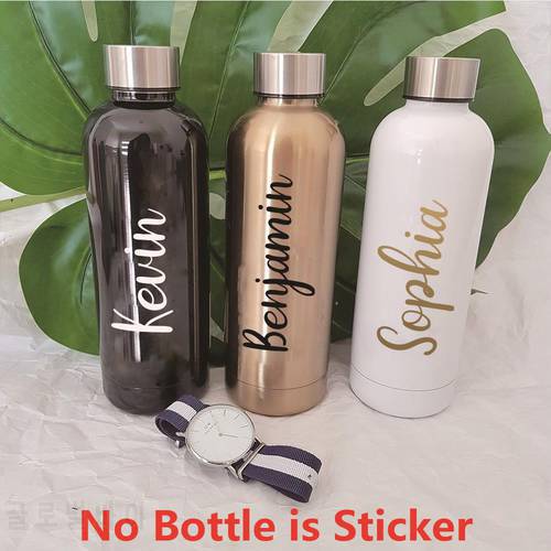 Creative Bottle Custom Name Sticker For Kitchen Room Wall Decor Bottle Stickers Poster For Cup Decoration Vinyl Declas Decals