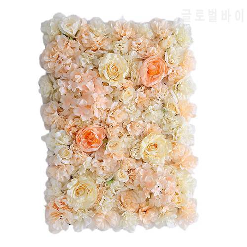 40x60cm Artificial Flower Wall Wedding Decoration flower mats Rose Fake Flowers Hydrangea wedding flower Panels Wedding Decor
