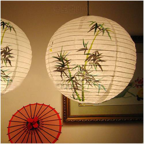 30cm Lampshade Paper Lantern Oriental Style Light Decoration Chinese , Bamboo