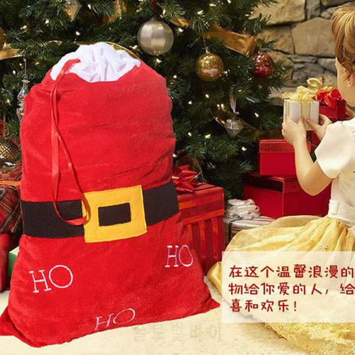 2020 New Year Gift Santa Sacks Large Santa Toy Bag Gift Wrap Bag for Christmas Gifts Drawstring Velvet Bag